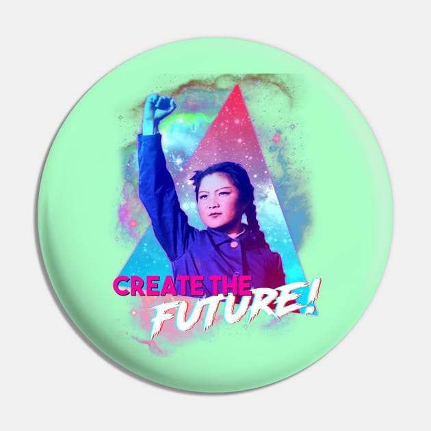 CROW - Create the Future! Vaporwave Pin by CROW Store