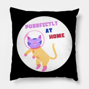 Cat in Space is very Happy Pillow