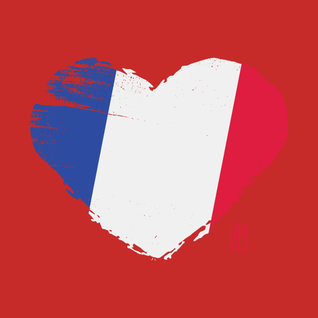 I love my country. I love France. I am a patriot. In my heart, there is always the flag of France. by ArtProjectShop