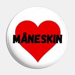 Maneskin in red heart. Pin