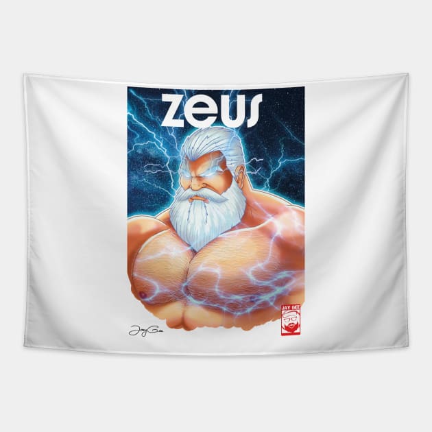 zeus Tapestry by JayGeeArt