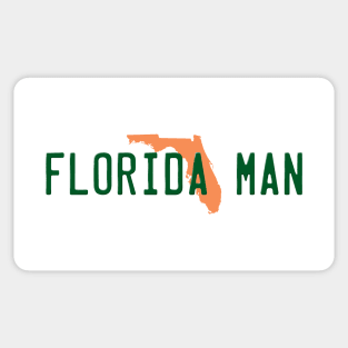 florida man headlines in the shape of florida Sticker for Sale by