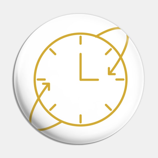 Orbital Clock Pin by Jonathan Wightman
