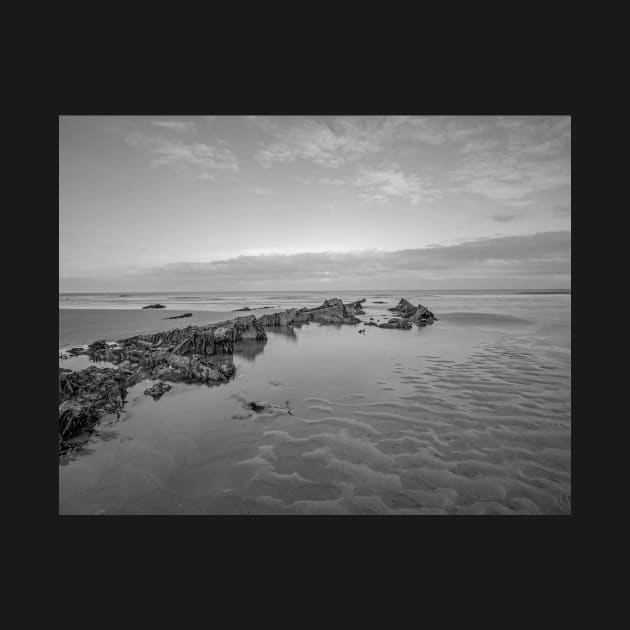 Rock pool on the sandy beach in Cromer, Norfolk by yackers1