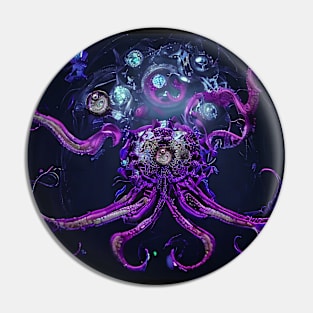 Abstract Alien Octopus Pin