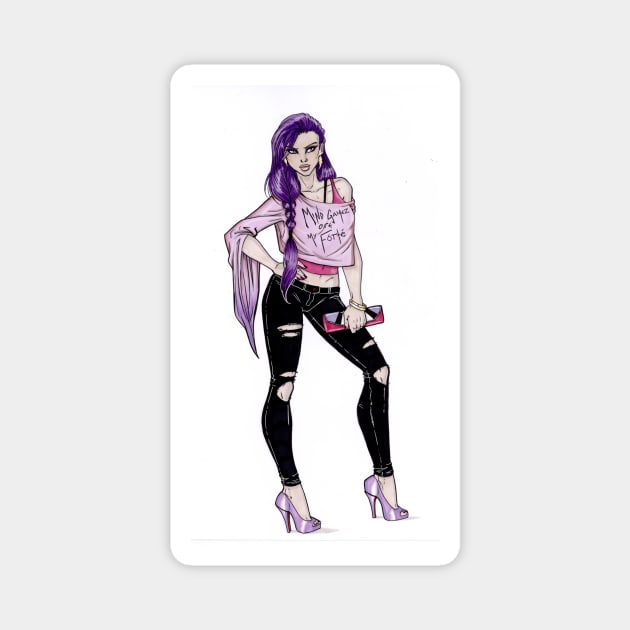 Fashionista Psylocke Magnet by Crimzonartz