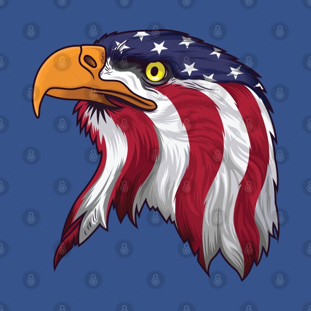 eagle head USA flag by Mako Design 