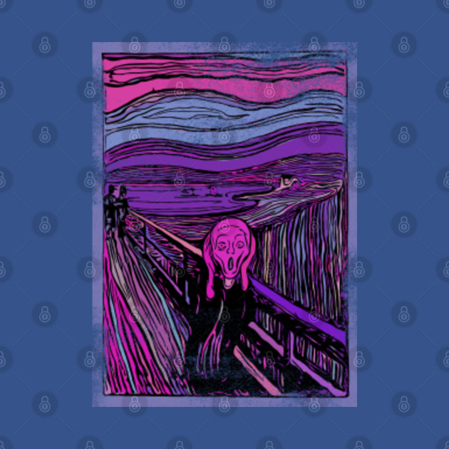 Disover The Scream by Edvard Munch - dark pink theme - The Scream - T-Shirt