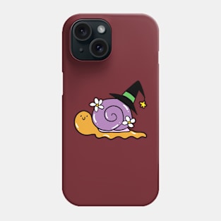 Cute Halloween Happy Witch Snail Phone Case