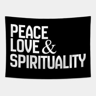 Peace Love &Spirituality (white) Tapestry