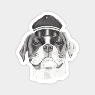 Boxer with cap Magnet