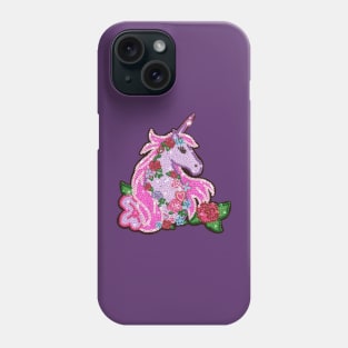 Sequin Unicorn Illustration Phone Case