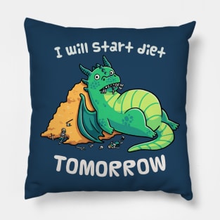 Diet Procrastination Dragon // Fantasy, Chubby, Roleplay Pillow