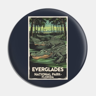 A Vintage Travel Art of the Everglades National Park - Florida - US Pin