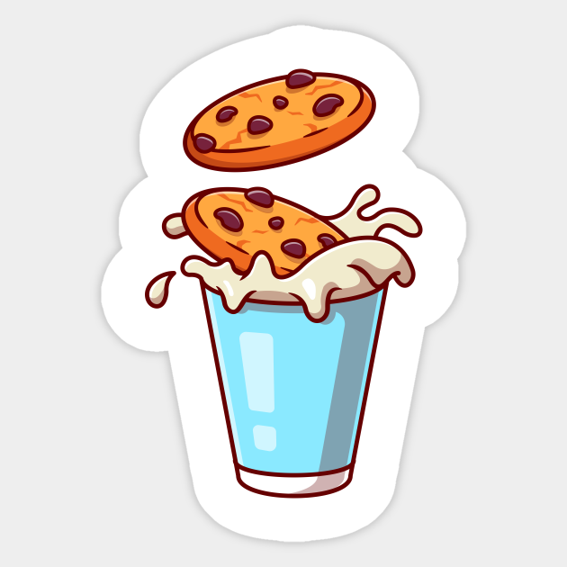 Milk And Cookies Cartoon Ilustration - Milk And Cookies Cartoon Ilustration - Sticker | TeePublic Milk And Cookies Cartoon Ilustration - Milk And Cookies Cartoon Ilustration - Sticker | TeePublic