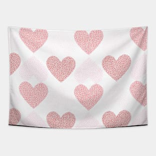 Heart Shaped Dots Tapestry