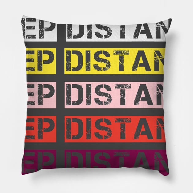 Keep distance T_shirt Pillow by Ehabezzat