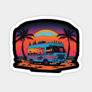 sunset traveling Magnet