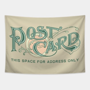 Postcard Collector Fancy Antique Lettering Design Tapestry