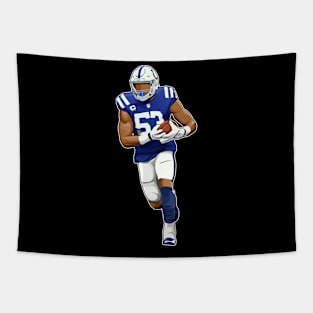 Darius Leonard #52 With The Ball Tapestry