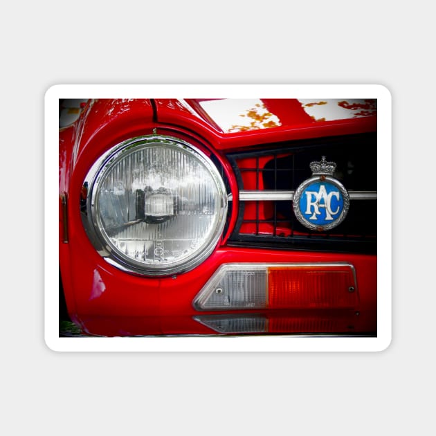 Triumph TR6 Sportscar. Vintage British musclecar Magnet by JonDelorme