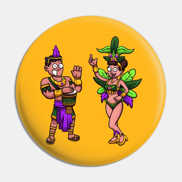 Brazilian Carnival Dancers Pin by TheMaskedTooner