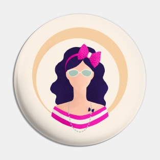 Pink coastal lady Pin