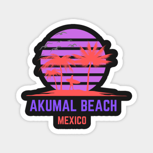 Akumal Beach Mexico Sunset Magnet