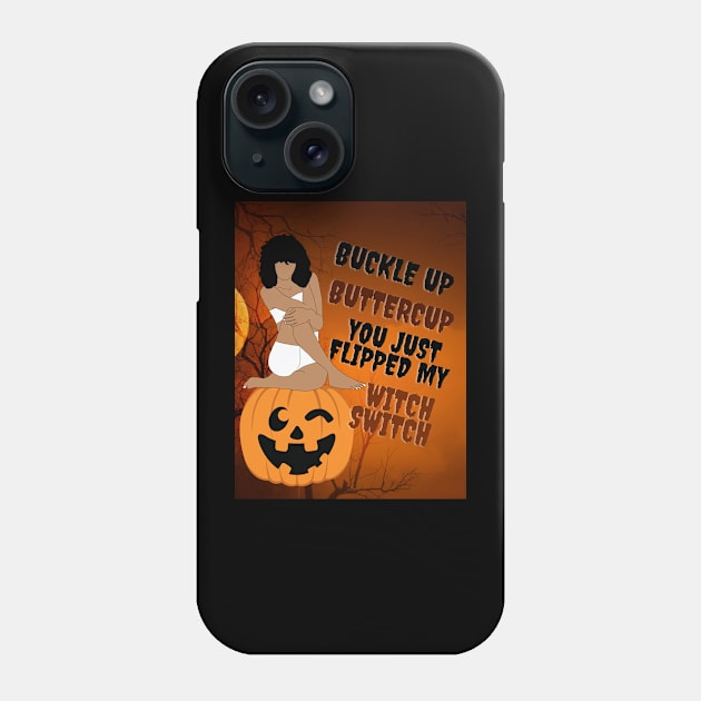 Buckle Up Halloween Tshirt Phone Case by Him