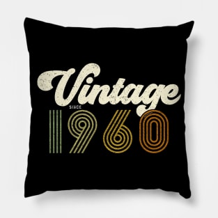 60th Birthday Gift 2020 - Retro - Vintage since 1960 Pillow