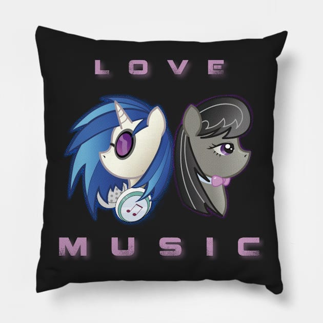 Love the Music Pillow by DistopiaDesing