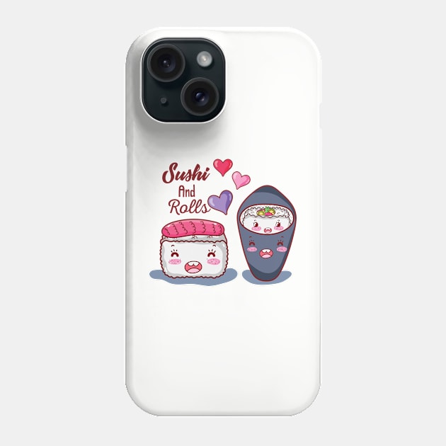 kawaii sushi Phone Case by Nikoleart