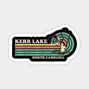 Vintage Retro Summer Fishing North Carolina Kerr Lake T-Shirt Magnet