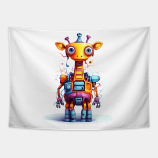 Cartoon giraffe robots. T-Shirt, Sticker. Tapestry