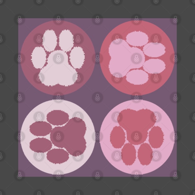 Lovely paw print in pink by susyrdesign