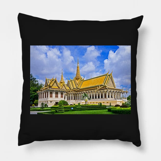 Silver Palace Phnom Penh. Pillow by bulljup