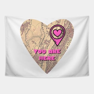 Valentine's Day You Are Here In My Heart Tapestry