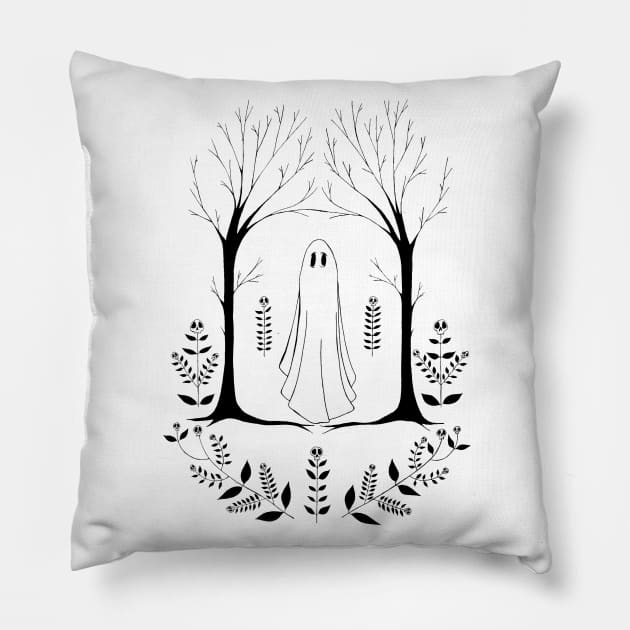 Ghostly Pattern Pillow by bridgetrolljess