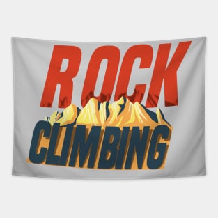 rock climbing shirt men and kids Tapestry