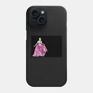 Bone China Figurine Wearing a Pink Dress Phone Case