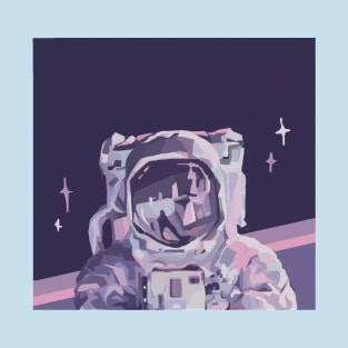 Purple retro astronaut T-Shirt