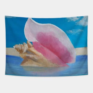 Conch Shell on a Sandbank Tapestry