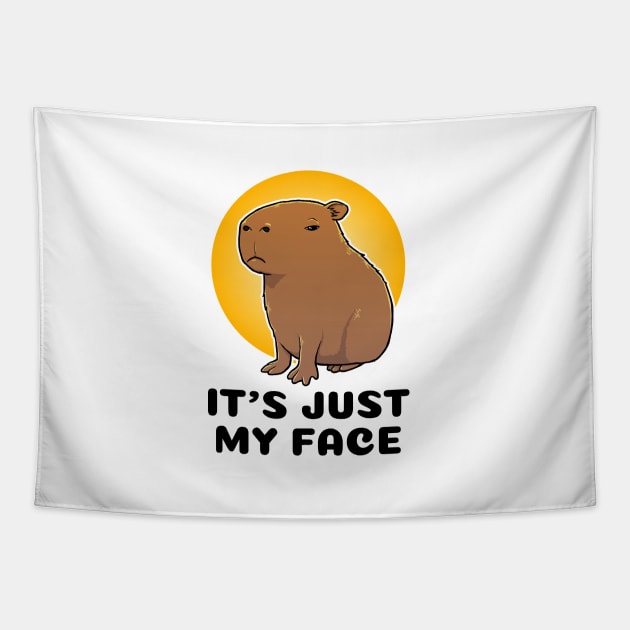 It's just my face Capybara Tapestry by capydays