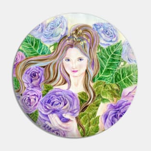 Lilac Mystique Rose Fairy Pin