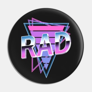 Rad 80s Vaporwave Nostalgia Retro 80s Pin