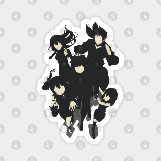 Bell Hestia Welf Liliruca and Ais from Is It Wrong to Try to Pick Up Girls in a Dungeon IV or Dungeon ni Deai wo Motomeru no wa Machigatteiru Darou ka 4 Anime in a Cool Awesome Minimalist Design Magnet by Animangapoi