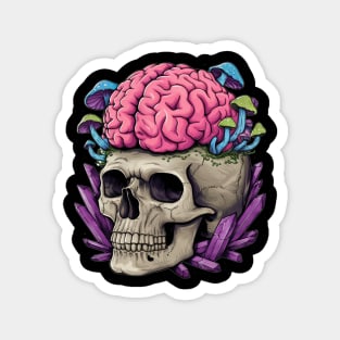 Floral Skull: Beauty and Darkness in Harmony Magnet