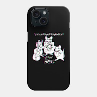 Can't Spell Inspiration Without Rat (Glitched Version) Phone Case