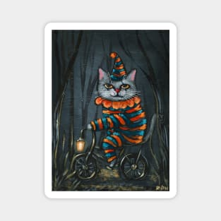 Spooky Clown in the Forest Magnet