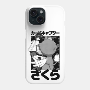 Kero and Sakura (black) Phone Case